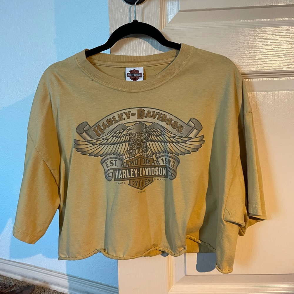 Vintage Harley Davidson cropped tee